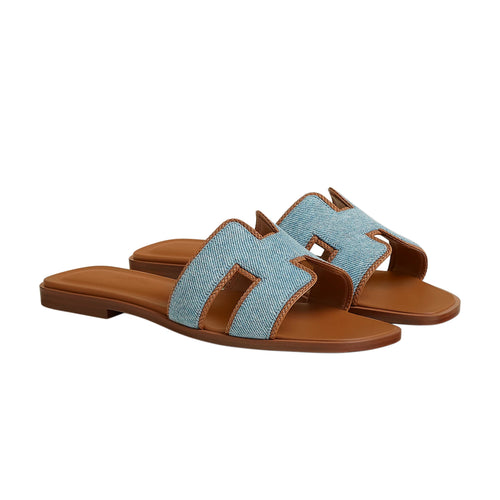 CLAQUETTE - MARRON/BLEU